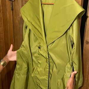 Vintage Rare Iridescent Reversible Jacket. Multi-Wear Raincoat Trench Style Top.